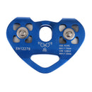 24KN Dual Sheaves Climbing Arborist Cable Trolley Pulley Rigging Rescue Gear