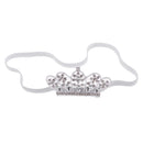 Baby Girls Newborn Princess Shower Party Photo Props Headwear Cute Crown Elastic Headband Tiara White And Silver