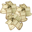 20 Pieces Wooden Scroll Shaped Ornaments Bunting Embellishment Scrapbook Card Sewing Craft/Floss Bobbins 2.01