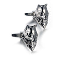 Fox Shape Cufflinks for Men's Shirt Suit Accessories Silver Jewelry Gift