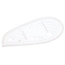 Plastic Sleeve Curve Ruler French Curve Ruler Template Tool for Tailor Dressmaking