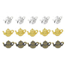 15pcs Multicolor Teapot Word Plate Charms Pendants Garment Bags Accessories