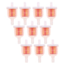 10pcs Plastic Universal Gasoline Inline Fuel Filter Motorcycle Part Fit 6mm Fuel Pipes