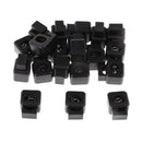 50x Plastic Toggles Spring Stop Square Drawstring Cord Locks End Single Hole