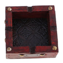 Vintage Wood Ashtray Cigarette Cigar Handmade Tobacco Case 4 Cigarette Rest