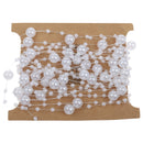 5M Fishing Line Pearl Bead Chain Trim DIY Decoration White