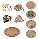 PORTABLE 18-IN-1 MULTIFUNCTIONAL WOODEN CHESS CHECKERS PARTY GAME KIDS GIFT