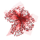 Wedding Bride Bridesmaid Red Flower Beads Crystal Hair Clip Wedding Jewerly Costume