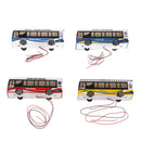 4pcs 1:100 Diecast Flaring Painted Model Buses Cars w/ Wires Layout HO OO