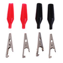 4pcs Metal Crocodile Clamp Alligator Clip Electric Tester w Insulation Cover