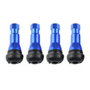 4pcs Blue TR413 Tubeless Clamp-in Tire Valves 11.5mm/0.4'' Rim Hole Car
