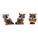 3pcs Mini Simulation Owl Animal Home Decoration Simulation Artificial Owl Photograph