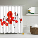 Home Bathroom Shower Room Decor Charms Colorful Fabric Bath Shower Curtain With Hooks Ring 9