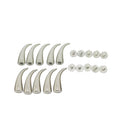 10 Pieces Screwback Cat Claw Rock Punk Studs Spikes Belts Bags Leathercraft Clothes DIY Rivet for Decoration Silver