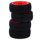Pack of 4 Rubber Tyre Tyres Tires Wheel Rim Hex 12mm Fits for 1/10 RC Remote Controlled Racing Car 714-8005