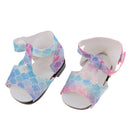Trendy Sequins Sandals Summer Dress Up for 18inch American Girl Our Generation Dolls Flower Shoes
