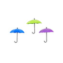 Dual-Use Umbrella Adhesive Door Wall Hook and Tray Creative Sticky Hanger Pack of 3