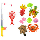 10 Pieces Fishing Toy Set, Magnetic Fishing Bath Toy, Pretend Play Toy for Kids Toddlers