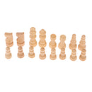 16Pcs Wooden Chessman Checker Chess Pieces 48mm King for Draughts Toy Games
