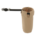 Portable 24cm PVC Drumstick Pouch w/ Metal Clamp Percussion Instrument Drum Sticks Bag - Khaki