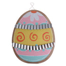 Rustic Happy Easter Egg Shape Wooden Hanging Sign Fesrtival Home Kitchen Wall Decoration