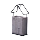 Cement Succulent Planter Pot Plants Flower Pot Decorative Bonsai Cactus Planter with Iron Stand