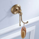 Bathroom Accessories Antique Brass Hardware Double Prong Clothes Robe Hook