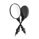 2Pcs Universal Foldable Round Motorcycle Handlebar Side Rearview Mirror