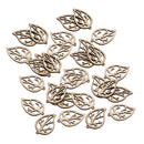 30 Pieces Natural Cut Hollow Wood Leaf Shapes Shabby Chic Wooden Embellishment Scrapbooking Craft DIY Wind Chimes Wedding Table Home Hanging Decorations