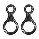 2 Pieces / Set Figure 8 Descender Belay Device Rock Climbing Rappelling Safety Equipment 35KN