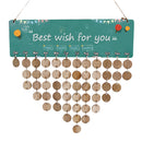 Best Wish For You Calendar Planner Board Wood Reminder Hanging Plaque Gifts