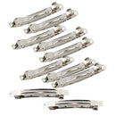 10 Pieces Prong Silver Flat Metal Alligator Hair Clips Barrette for Bows Hairpins DIY Hair Accessories