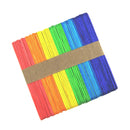 50 Pieces Mixed Colors Flat Wooden Popsicle Stick Kids Hand Crafts Art Ice Cream for Kids Children DIY Building Modelling Crafts