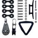 Marine Boat Kayak Canoe Anchor Trolley Kit System Pulley Pad Eyes Screw nuts