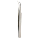 Anti-Static Stainless Steel Eyelash Extension Tweezers False Eye Lash Applicator CURVED Nipper Clip Nail Art Application Tool