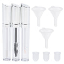 3 Packs 5ml Empty Mascara Tubes Eyelash Growth Oil Cream Lip Gloss Vials Bottle Funnels