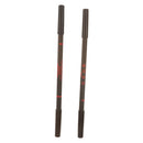 2pcs Waterproof Double-end Cosmetic Makeup Eyebrow Eyeliner Pencil Light Brown + Dark Brown
