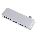 5 in1 USB C Hub 3.0 Type-C Charging Data Sync Card Reader for MacBook Pro