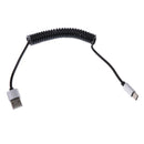 Coiled Type-C Cable for Car, Coiled USB C Charger Cable for Xiaomi 6 5, Galaxy S8, S8+, MacBook, Sony XZ Silver