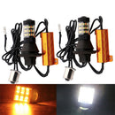 2 Pieces BAU15S 4014 60SMD Dual Color Switchback Car Reverse Turn Signal Led Light