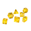 7 Pcs Yellow D4 D6 D8 D10 D12 D20 Dice Set For Dungeons And Dragons Game