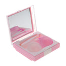 Set Of Portable ConvenientEasy To Carry Plastic Small Mirror + Lens Tweezer + Lens Stick + Contact Lens Case Cover + Lens Solution Container 2.68*2.52 inch Pink