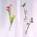 2Pieces Hanging Glass Flower Vase DIY Air Plant Hydroponic Terrarium Bottle Container Home Cafe Art Decor