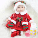 Real Touch Silicone 16inch Reborn Doll Christmas Costume Newborn Baby Doll Simulation Toddler Model Collections Home Decor