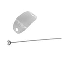 Silver Hoop Ellipse Pierced Barrette Hair Stick Slide Clip Hairpin Jewelry