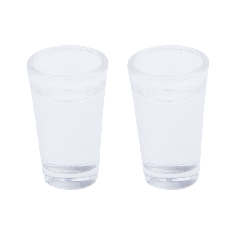 1/12 Dollhouse Miniature Kitchen Accessories Water Glasses Model Tableware 2pcs