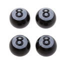 4 Pieces Custom 8 Ball Metal Air Cap Covers for Car Motorcycle Bicycle Wheels