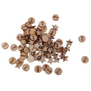 100pcs 14mm Round and Pentagram Shape Wood Craft for DIY Embellishments