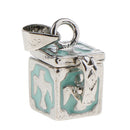 Vintage Geometric Cubic Urn Pendant Memorial Keepsake Charms Locket Jewelry