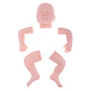 22inch Unpainted Reborn Kits Sleeping Baby Doll with Soft Silicone Head 3/4 Arms Full Legs Kids Gift Adult Collections